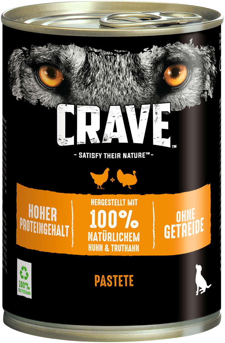 CRAVE Hunde-Nassfutter mit Huhn und Truthahn